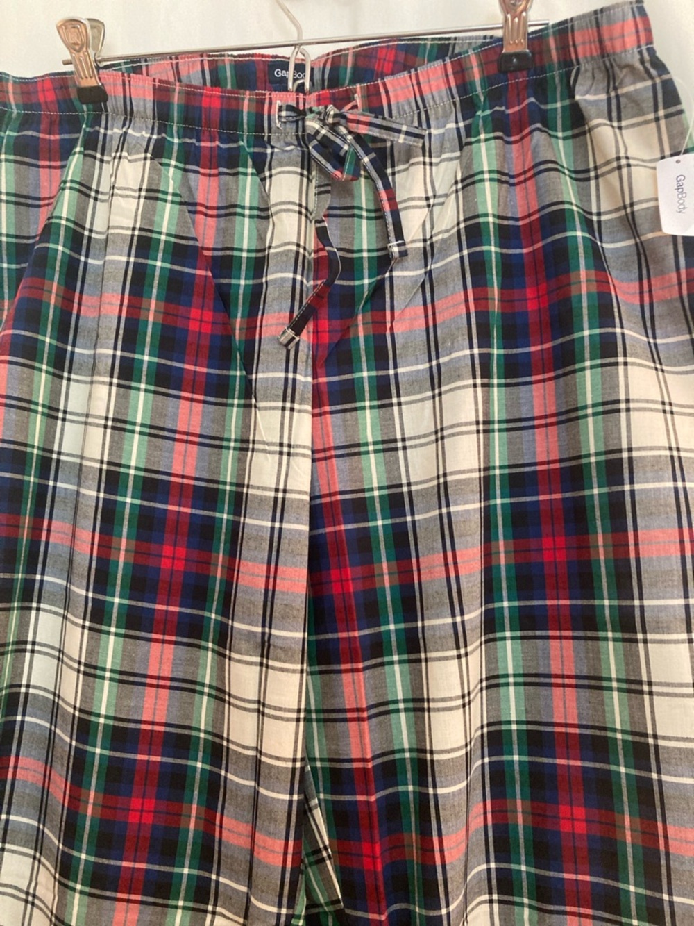 NWT GAP Body Plaid Lounge Pants in Red, Navy, Green, Cream Size XL